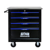 Rolling Tool Cart with Storage Drawers - Black