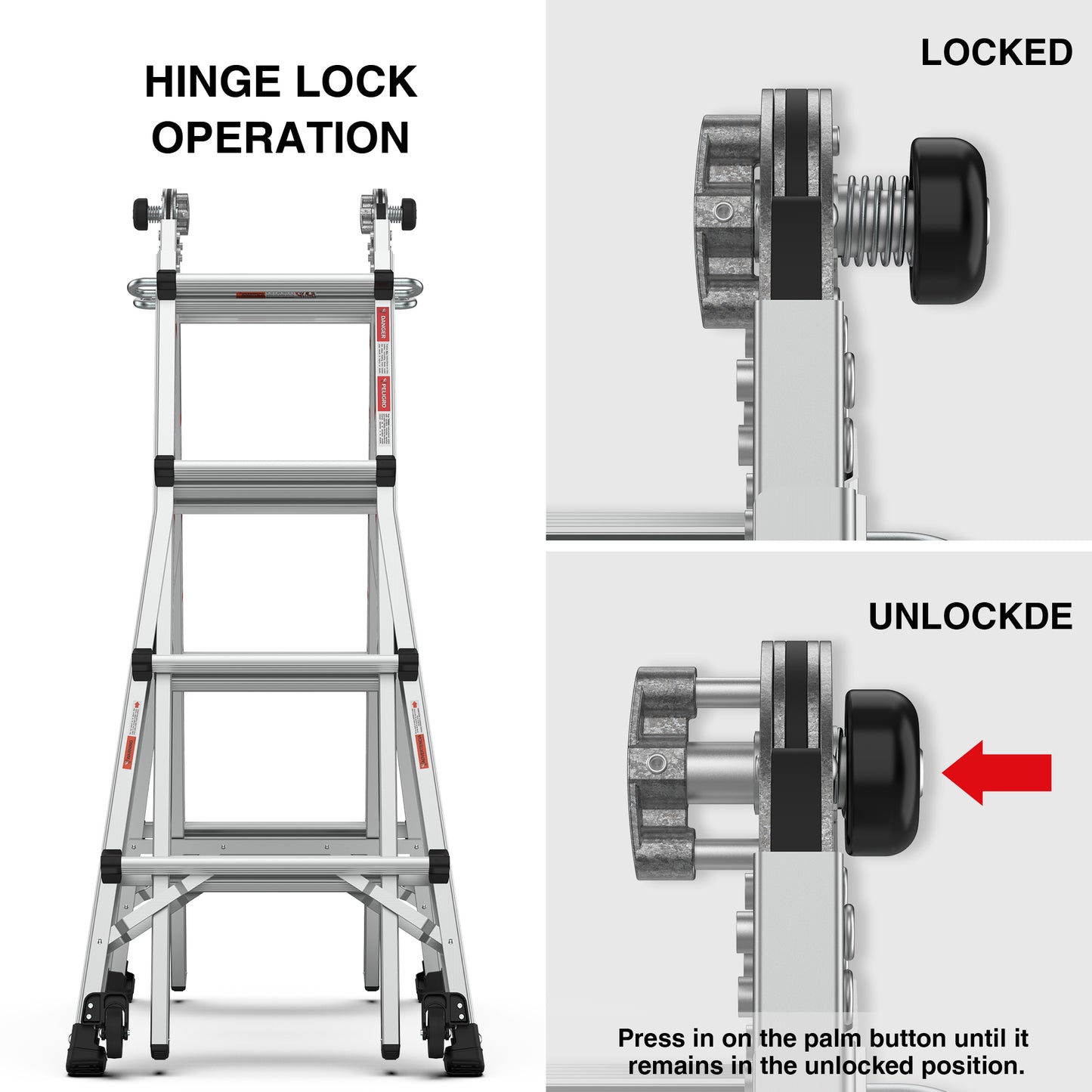 Versatile Lift Ladder with Wheels