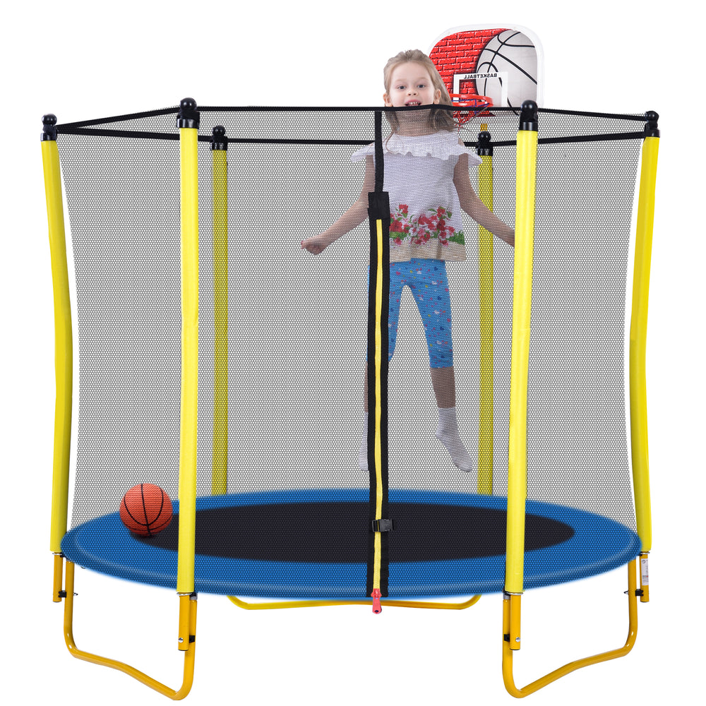 FunBounce Mini Trampoline with Hoop