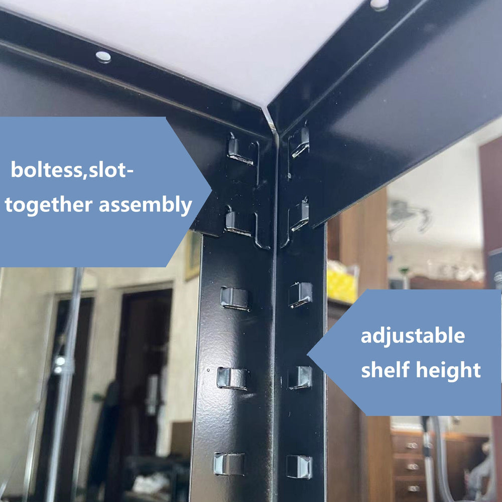 Sturdy Black Portable Clothes Rack with Adjustable Shelves