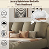 Cozy Velvet Queen Bed with Plush Headboard