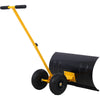 Wheeled Snow Pusher with Adjustable Handle