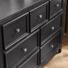 Chic Black 7-Drawer Dresser