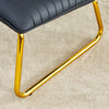 Chic Black Armless Sofa Chair with Gold Legs