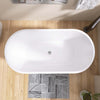 Classic Oval Freestanding Soaking Tub - Luxurious White Design