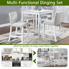 Chic White Counter Height Dining Set