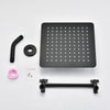 Stylish Matte Black Rainfall Shower Head