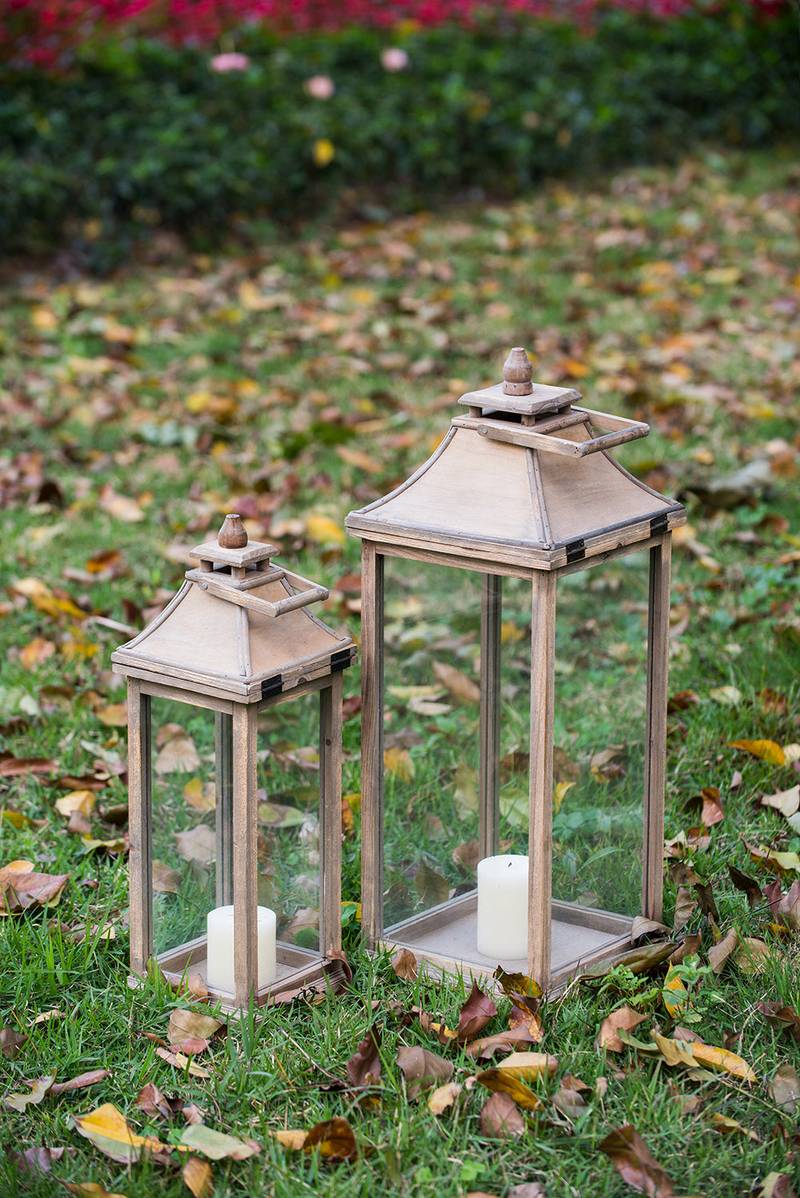 Charming Wooden Lantern for Home & Garden Decor