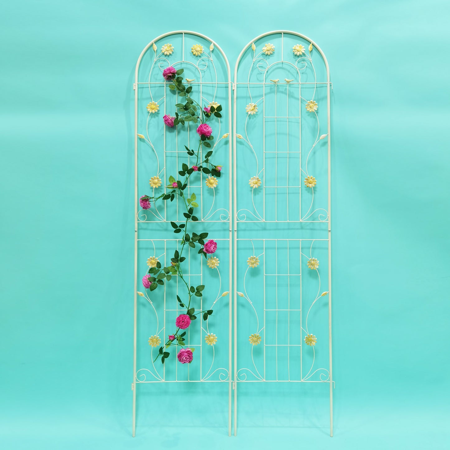 Flower Power Trellis Duo - Rustproof Climbing Support for Your Garden