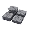 Acacia Interlocking Deck Tiles - Light Gray Outdoor Flooring