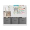 Playful Kids' Bookcase with Storage Bins