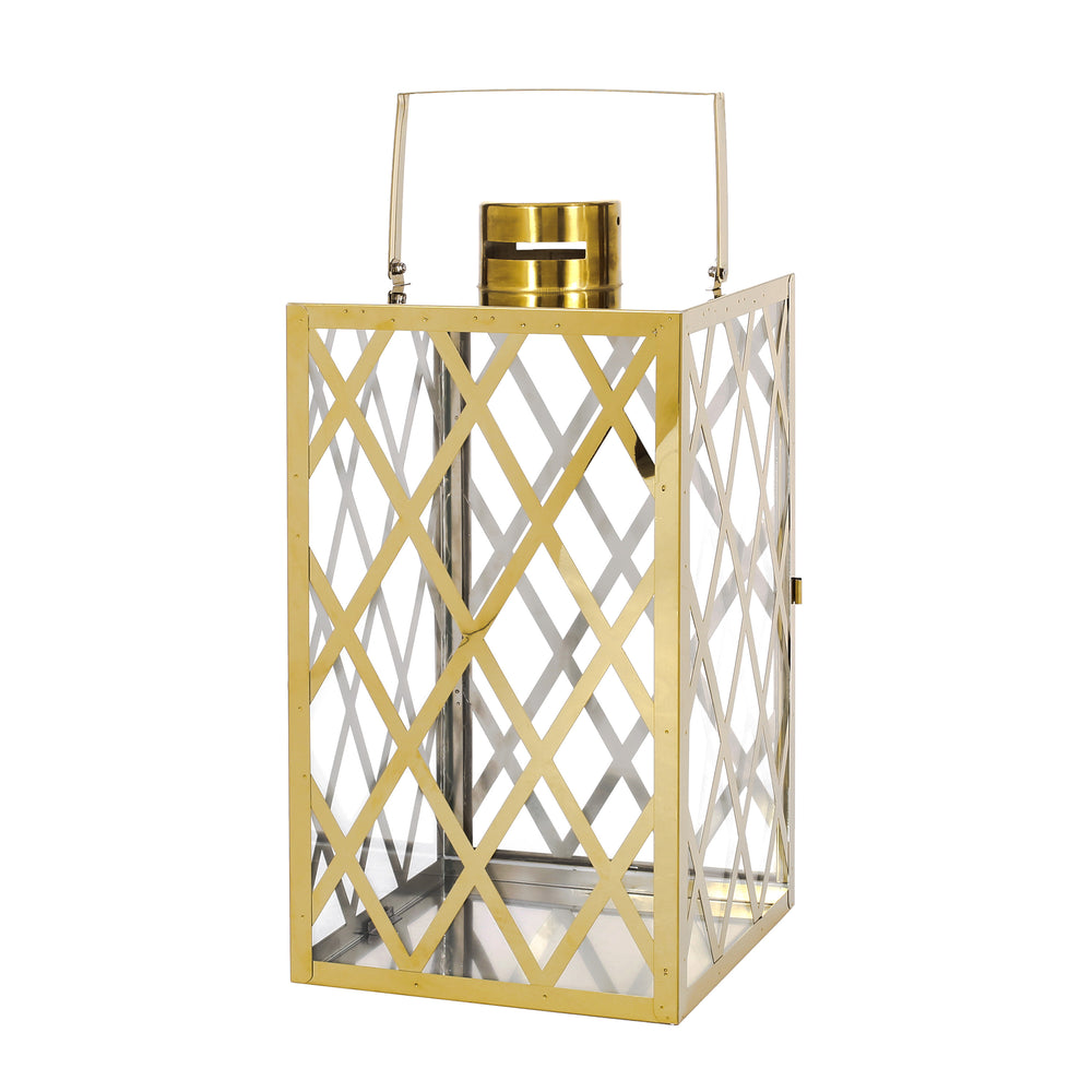 Shimmering Stainless Steel Lantern