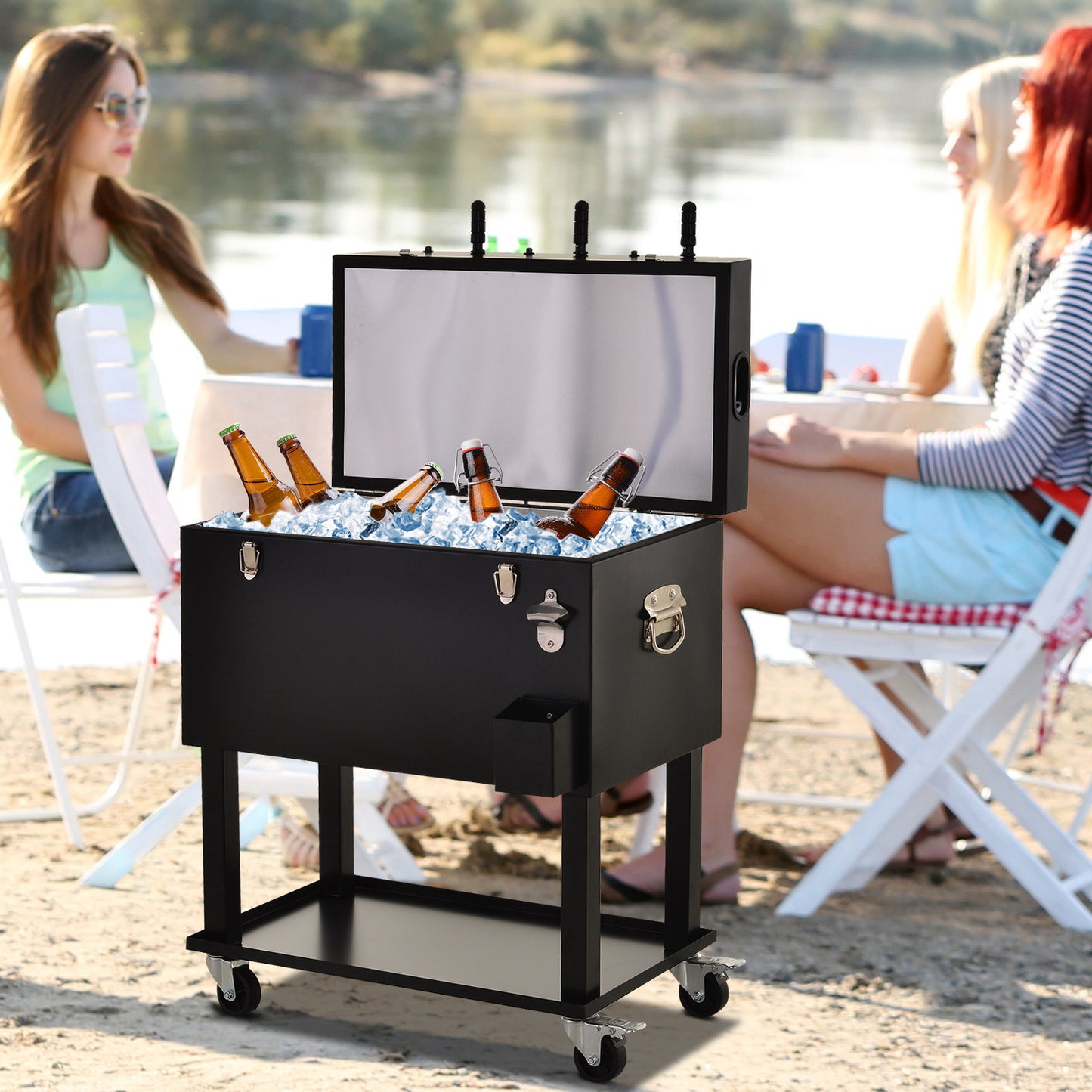 Chill & Play Patio Cooler with Foosball Top