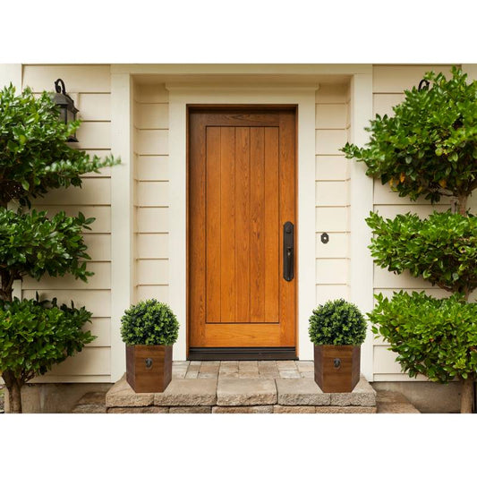 Double Delight Faux Topiary Trees in Stylish Pots