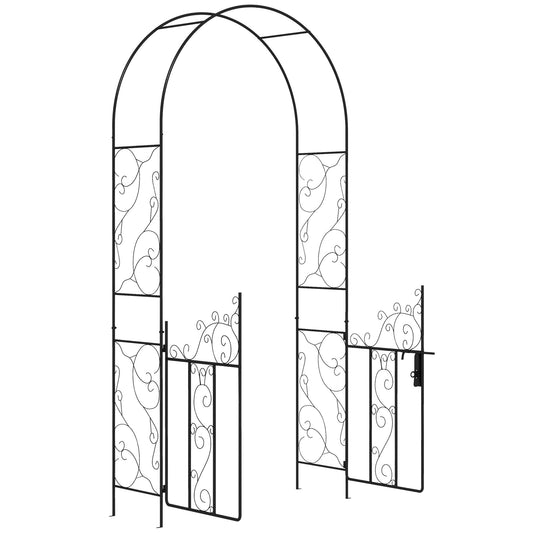 Charming Garden Arch with Gate - Perfect for Climbing Plants & Weddings