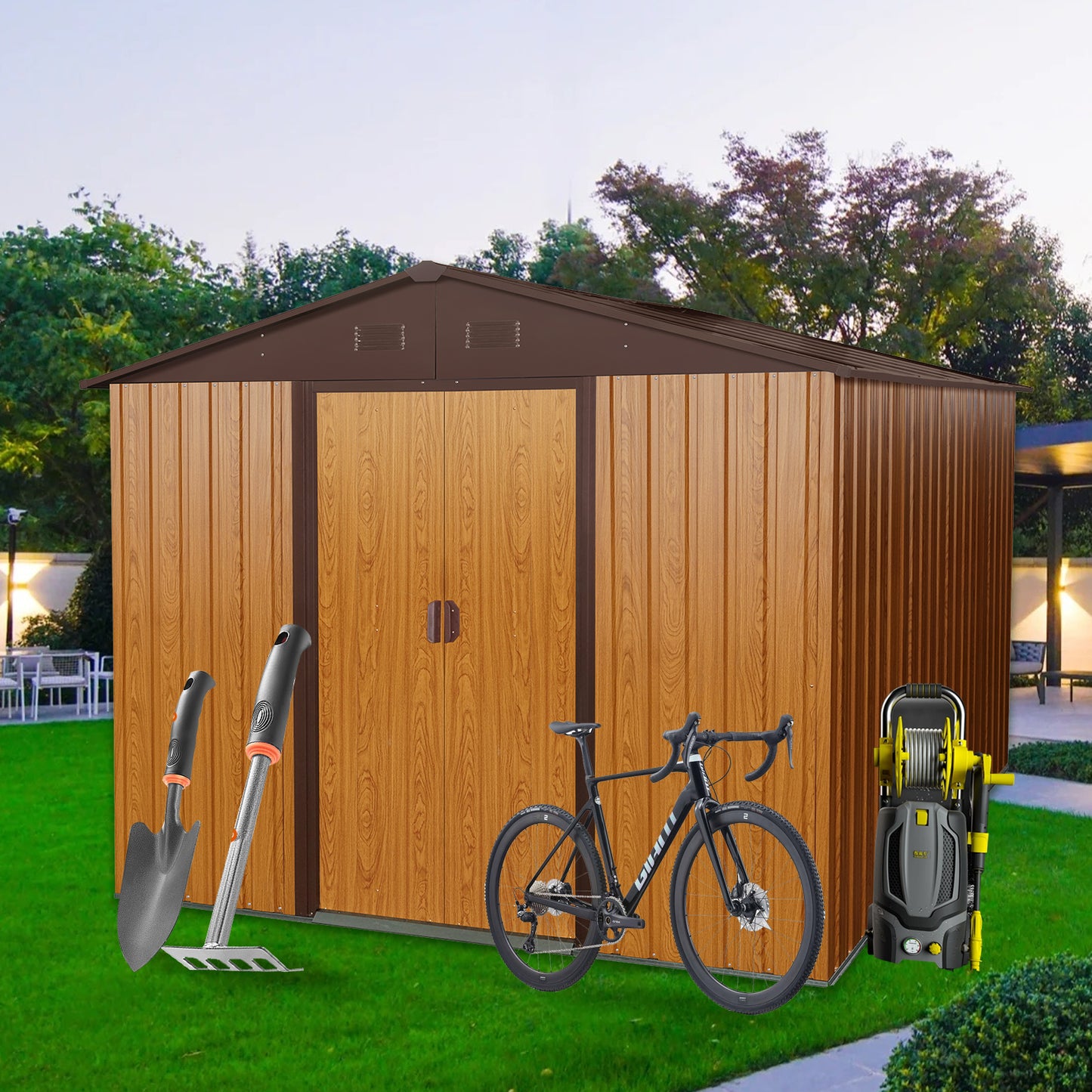 Cozy Coffee Outdoor Storage Shed