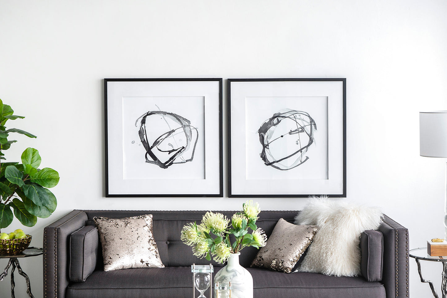 Chic Duo: Modern Abstract Wall Art