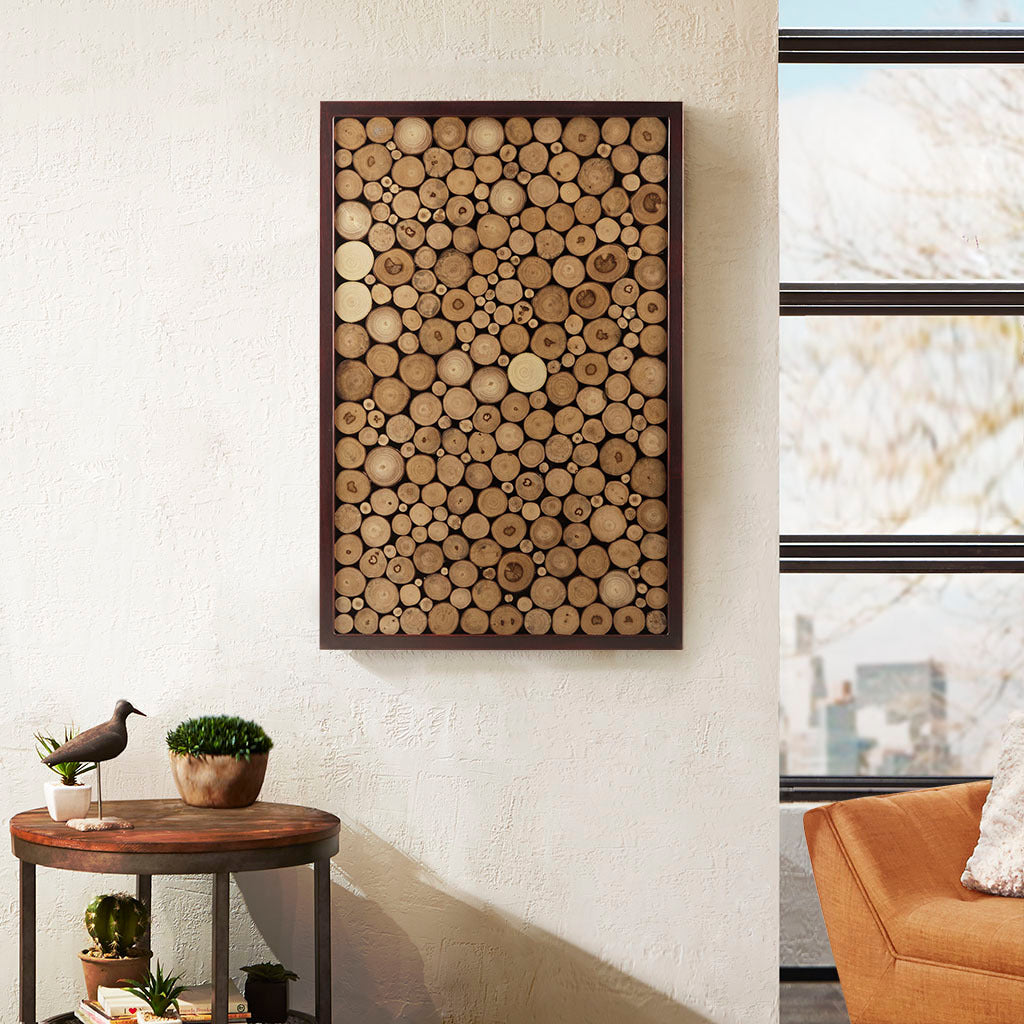 Wood Slice Mosaic Wall Art