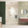 Sleek Brushed Nickel Sliding Shower Door with Easy-Clean Glass