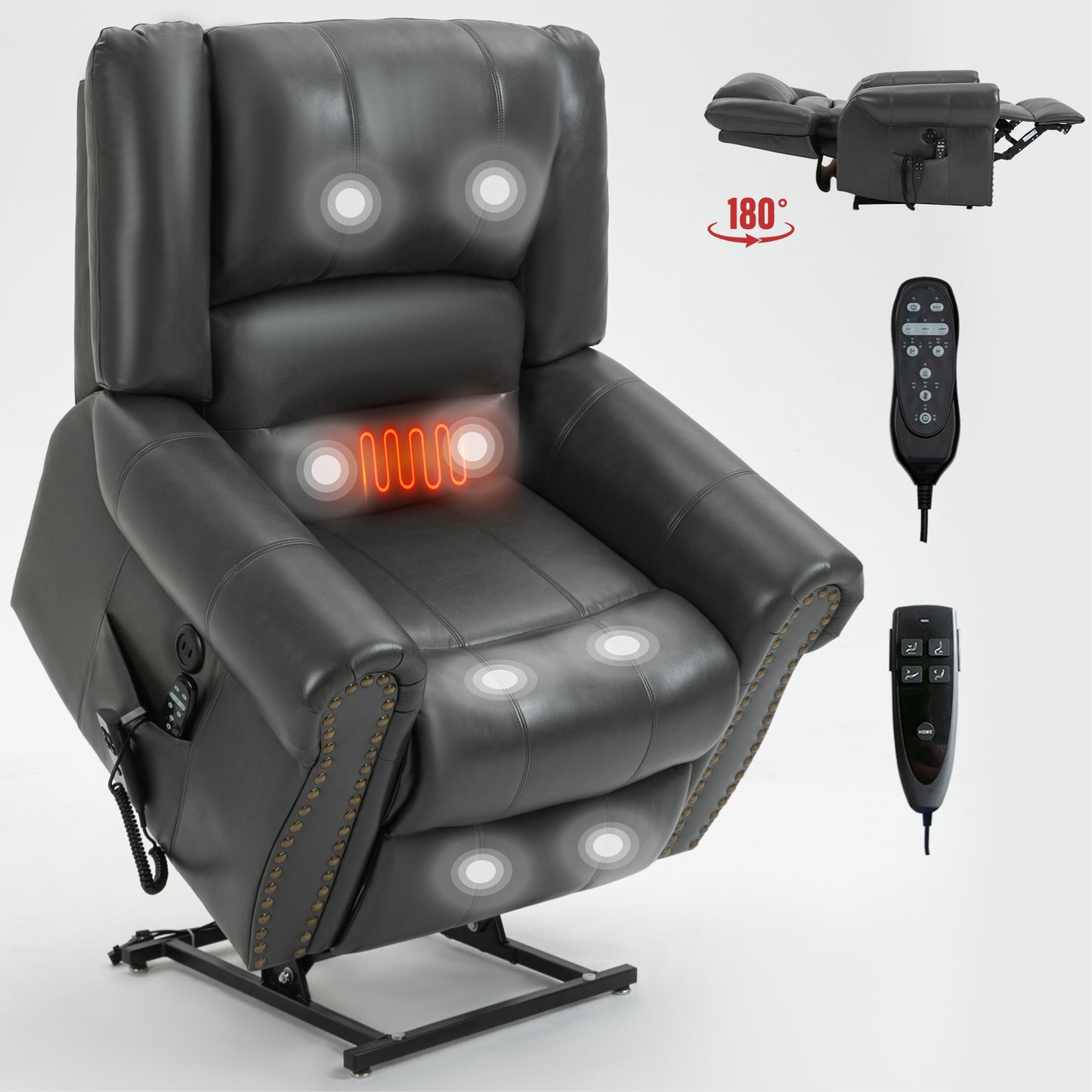 CozyLift Recliner with Heat & Massage - Heavy Duty Comfort