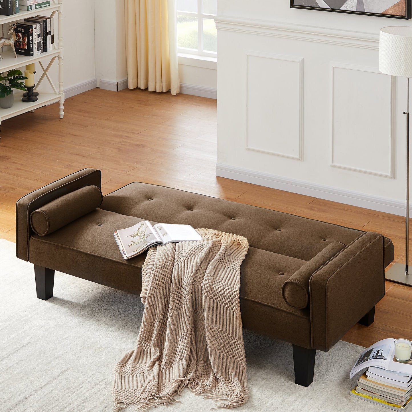 Chic Medieval Love Seat Sofa with Cozy Pillows