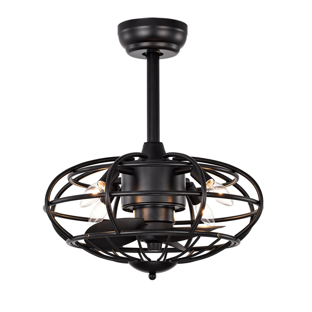 Cozy Caged Ceiling Fan with Remote - Perfect for Any Room!