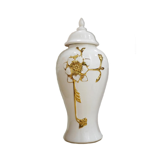 Golden Blossom Ginger Jar