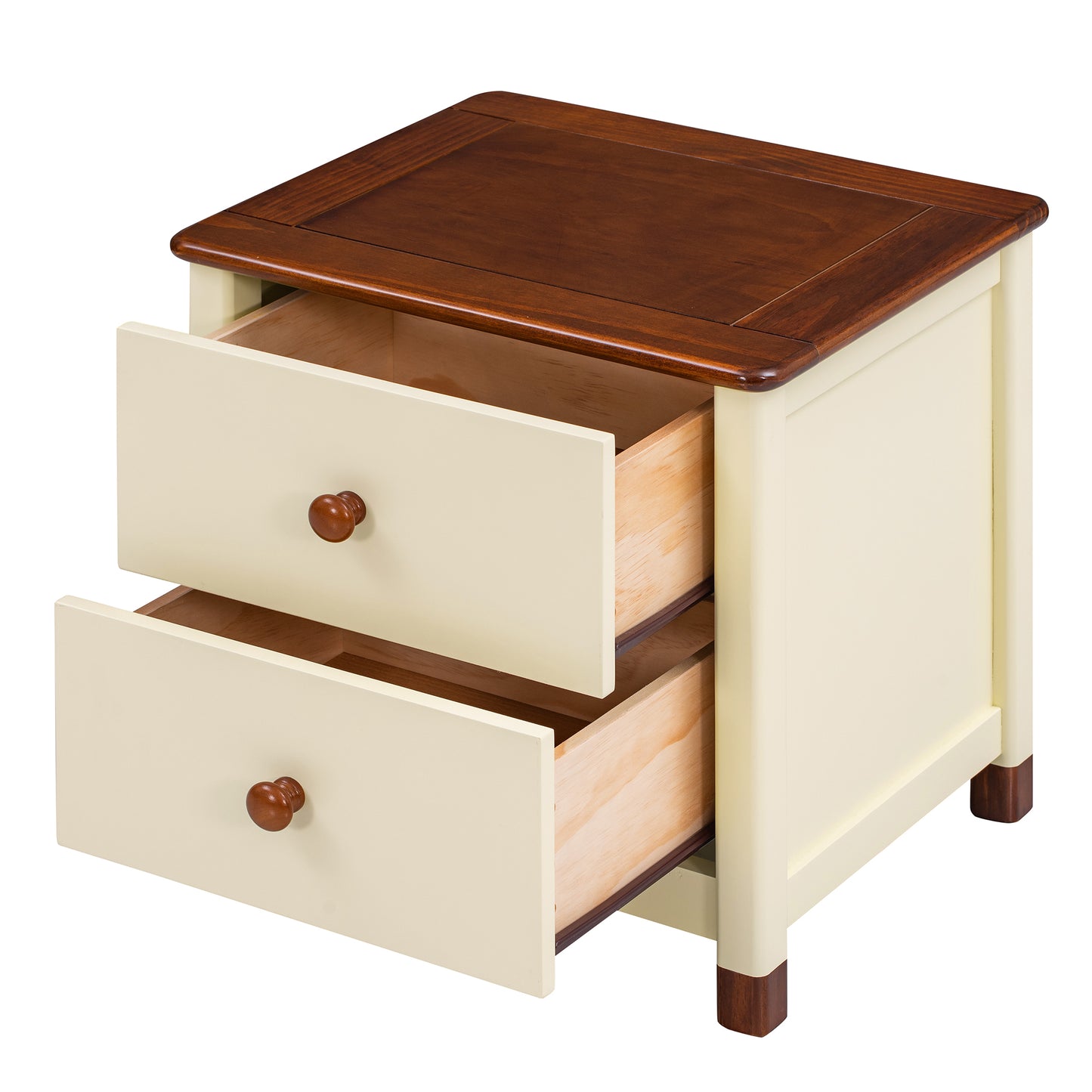 Charming Kids’ Nightstand with Two Drawers