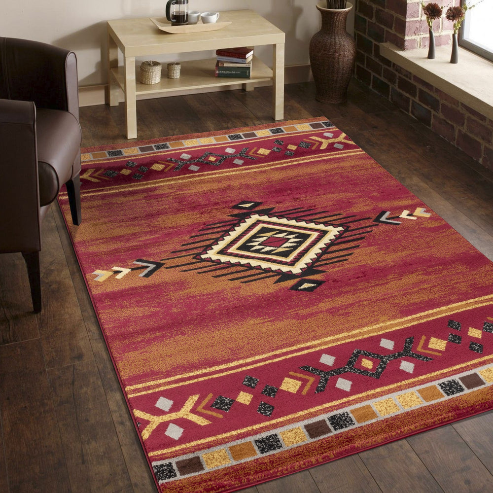 Southwest Charm Red Area Rug