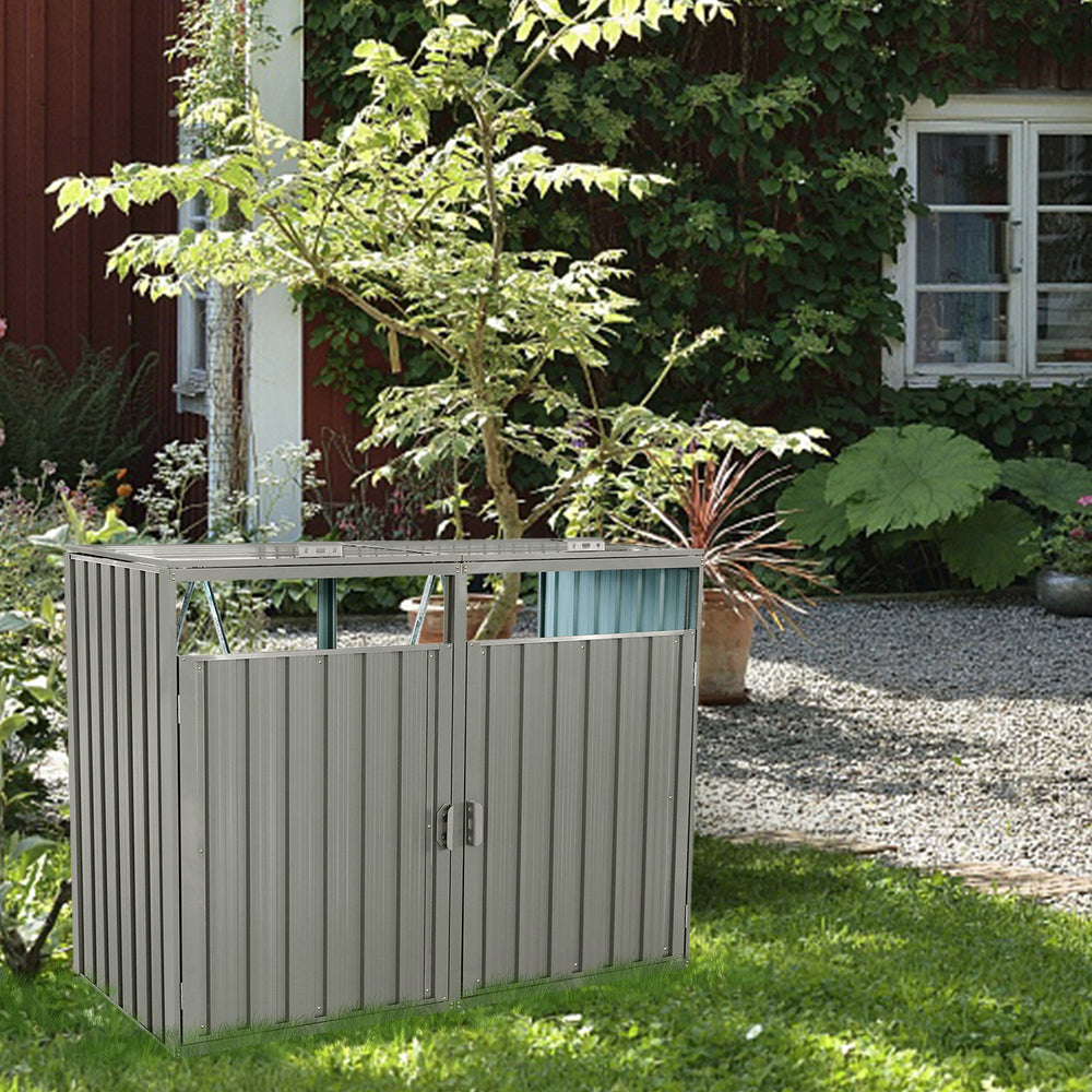 Garden Trash Can Shed - Stylish Outdoor Storage for Your Bins