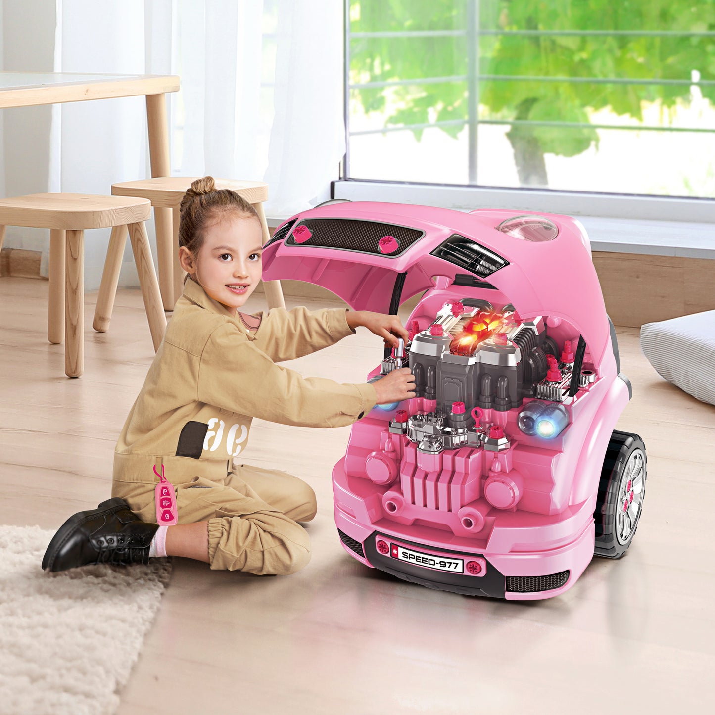 Pink Kids’ Mechanic Workshop Playset