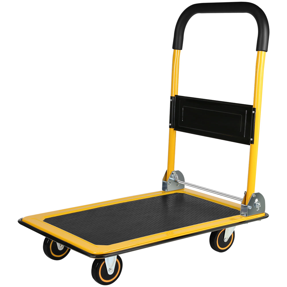 Foldable Heavy-Duty Hand Truck - Space-Saving Push Cart