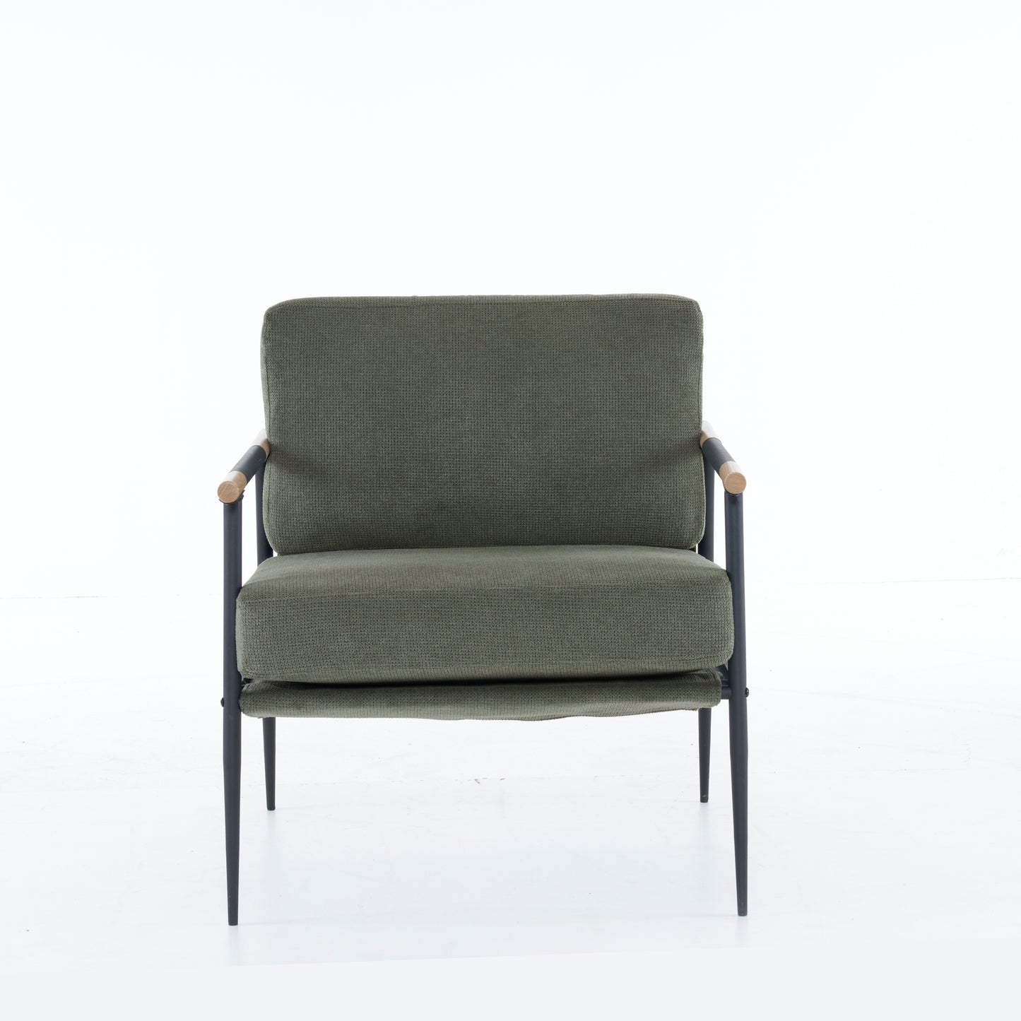 Cozy Green Mid-Century Lounge Chair