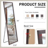 Elegant Gray Wood Full-Length Mirror