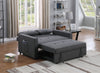 Cozy Convertible Gray Loveseat with Pocket