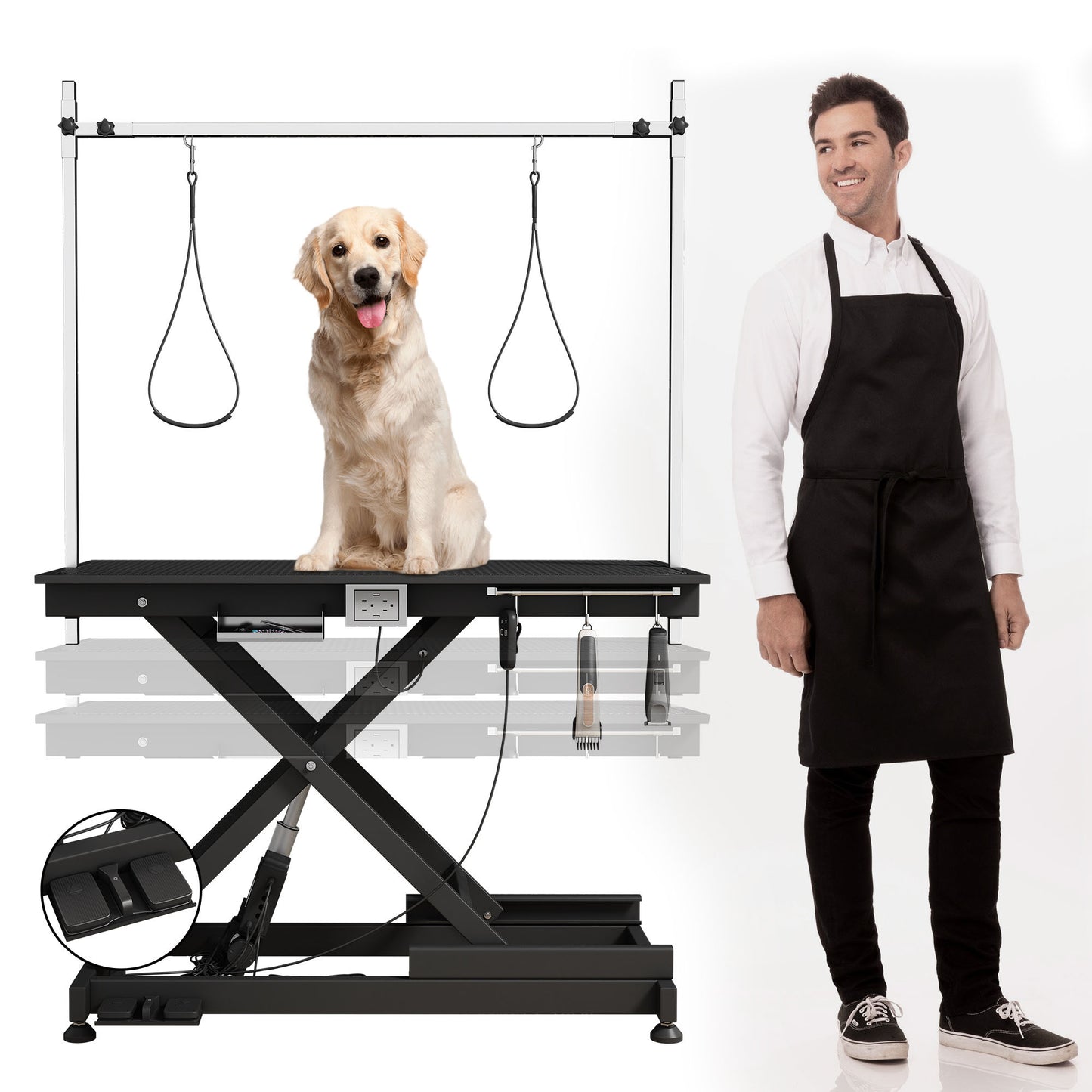 Deluxe Adjustable Electric Pet Grooming Table