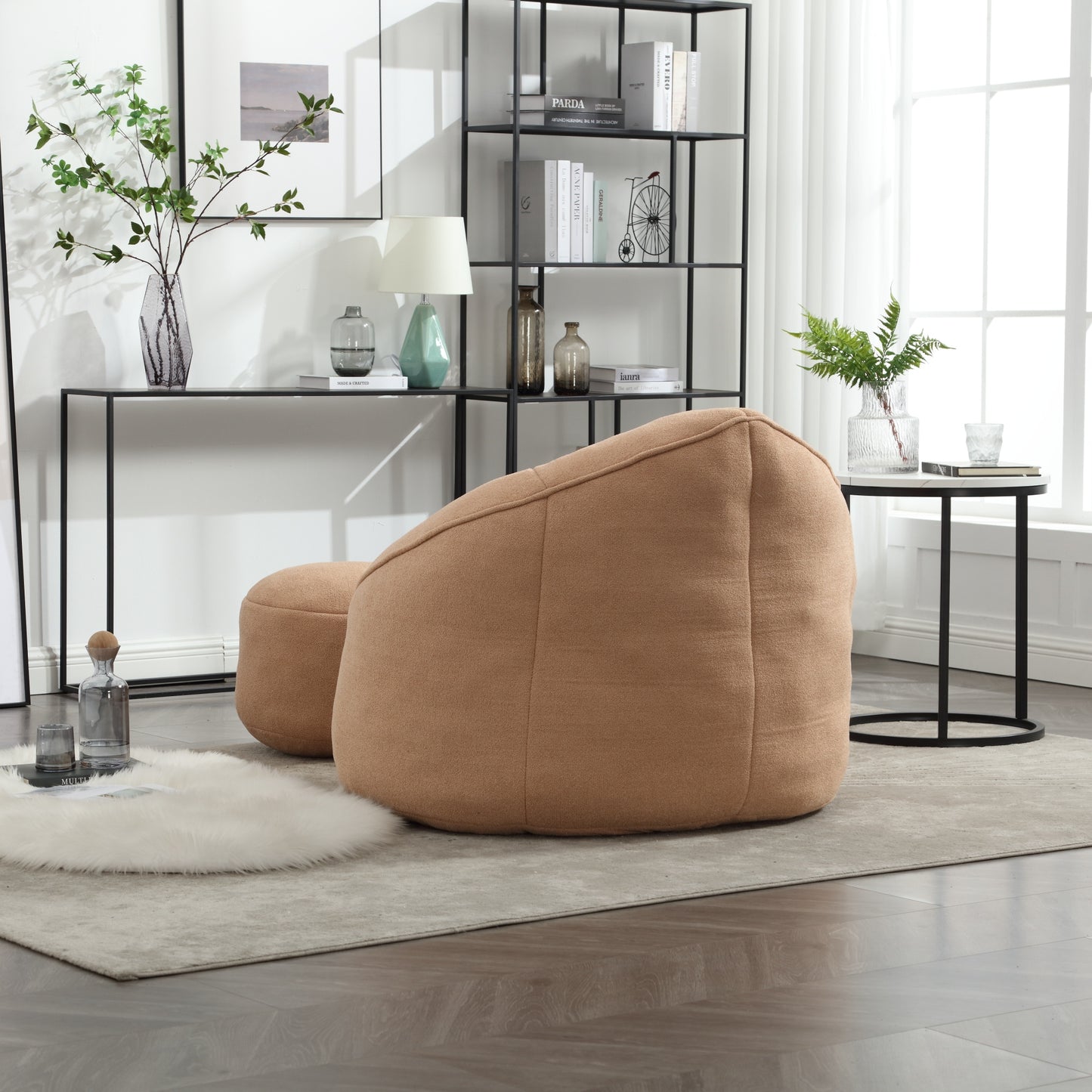 Cozy Comfort Bean Bag Chair with Footrest