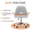 Cozy Glide Armless Desk Chair for Small Spaces