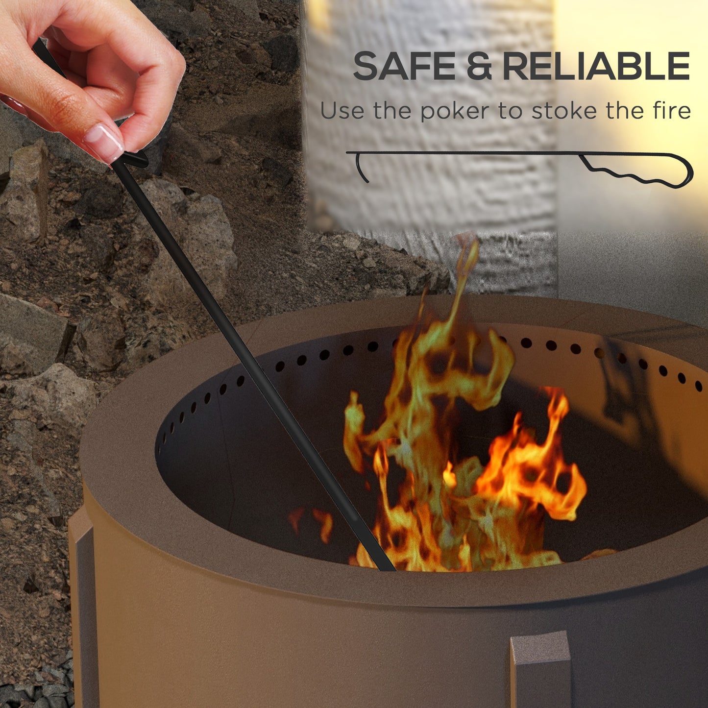 Outsunny Smokeless Fire Pit & Grill – The Ultimate Portable Bonfire Solution!