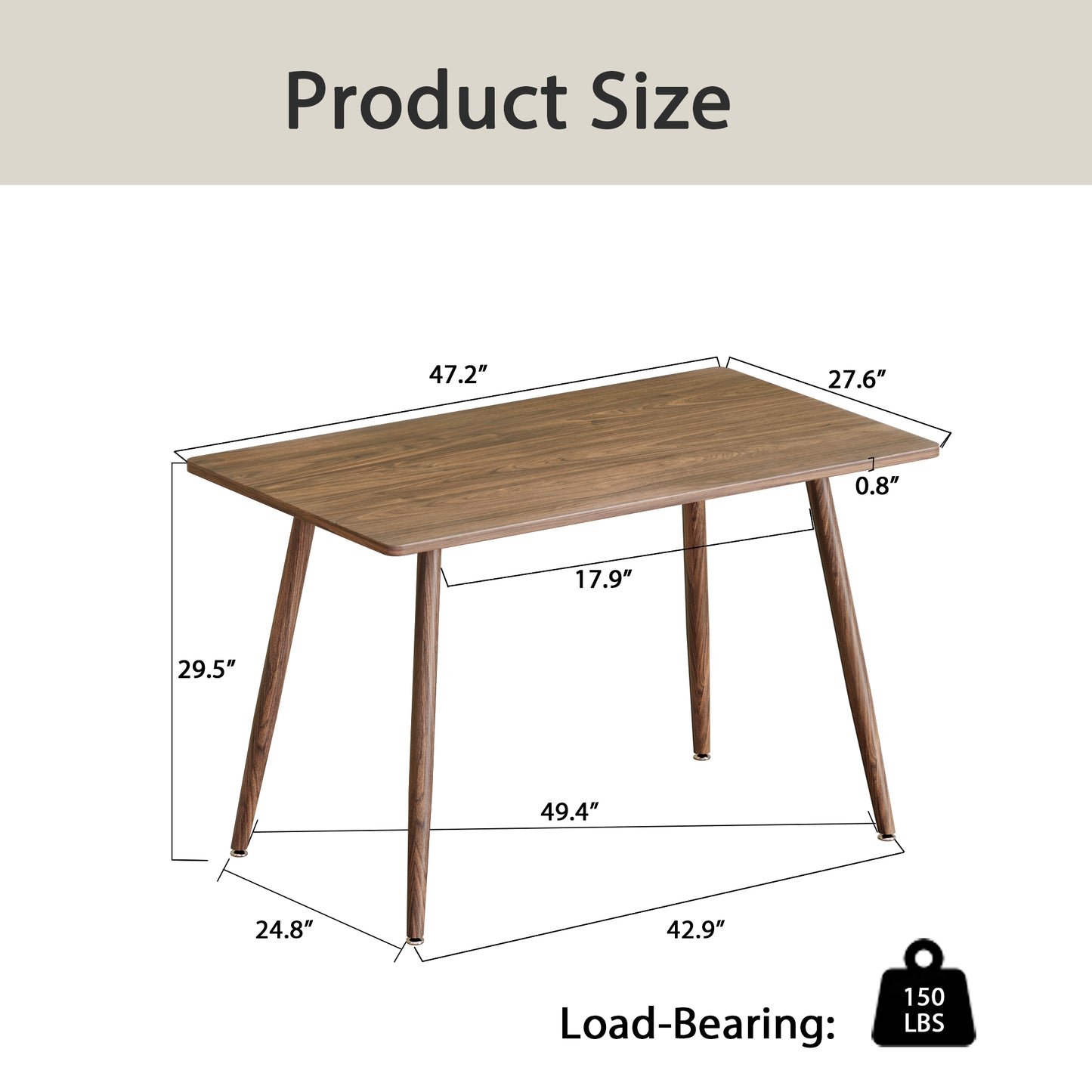 Walnut Delight: Modern Mini Dining & Desk Table