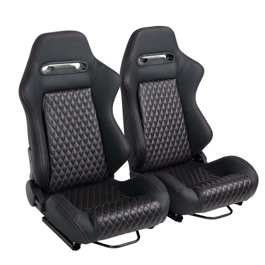 Ultimate Racing Seat Duo: Premium PVC & Suede Comfort