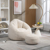 Cozy Foam Bean Bag Sofa with Footrest