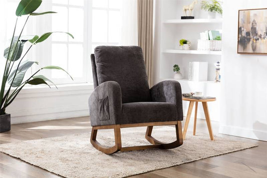 Cozy Glider Chair with Side Pocket