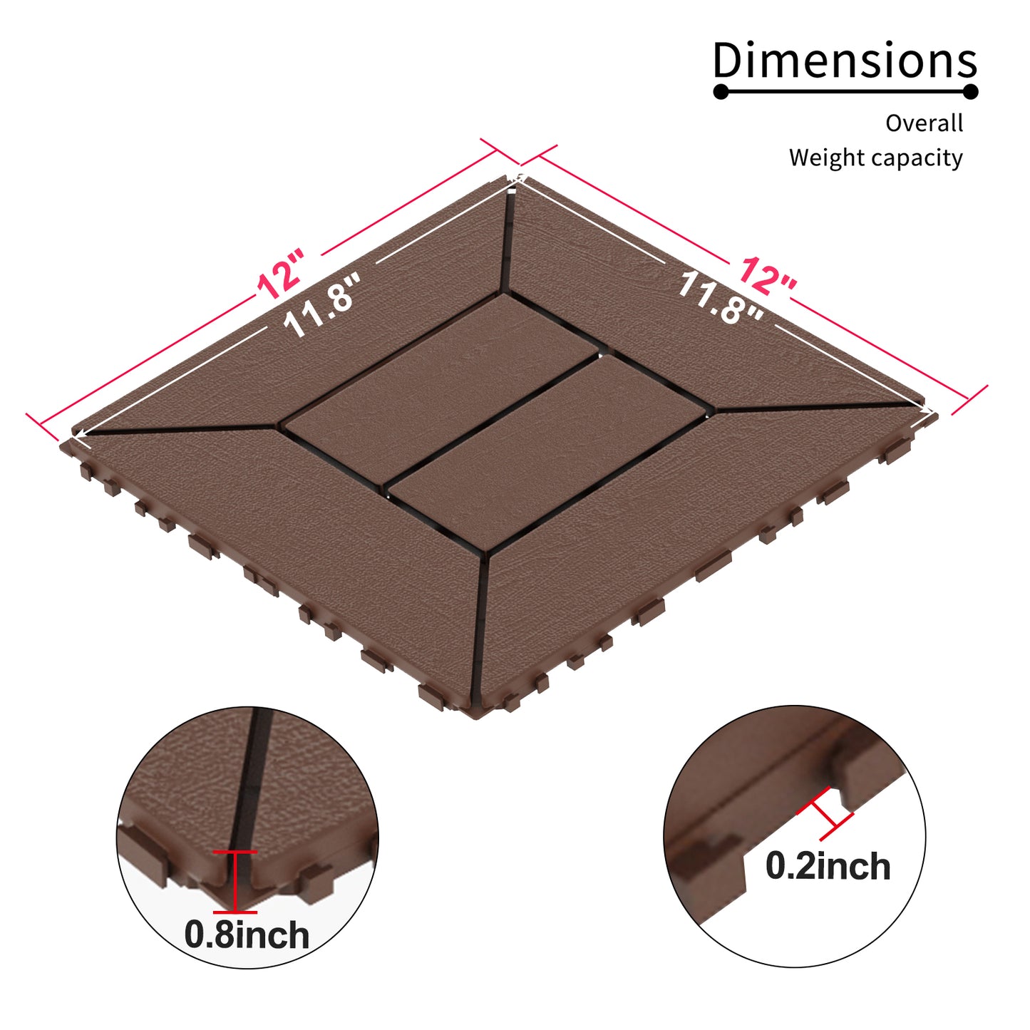 Easy-Install Interlocking Patio Deck Tiles – Stylish and Versatile!