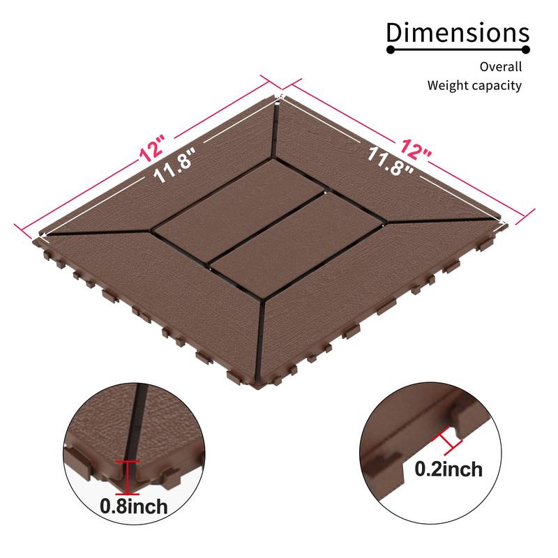 Easy-Install Interlocking Patio Deck Tiles – Stylish and Versatile!