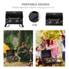 Outsunny Portable 2-Burner Gas Grill - Perfect for Camping & Picnics