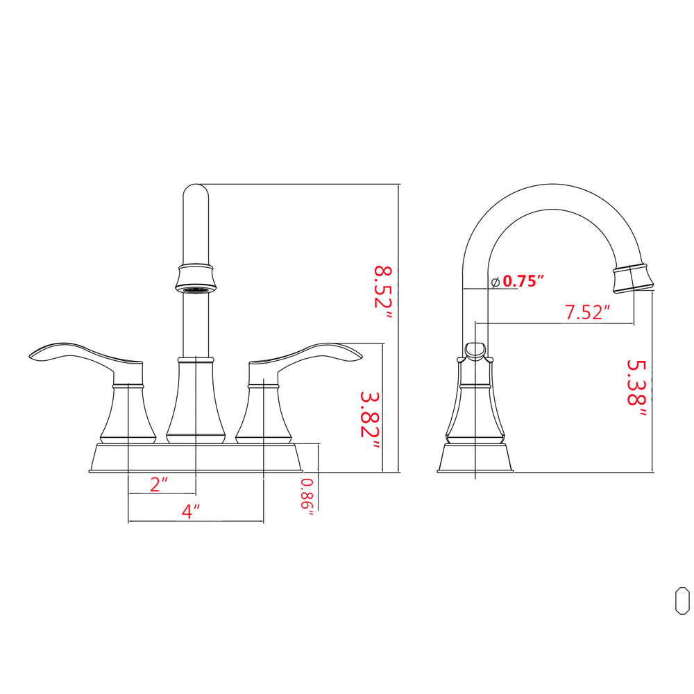 Swivel Brushed Nickel Bathroom Faucet with Pop-Up Drain