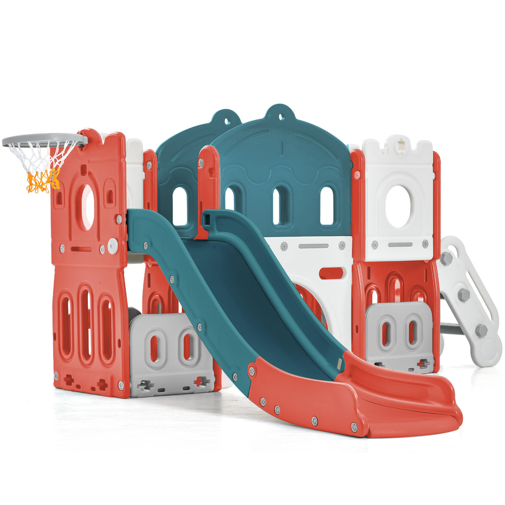 Adventure Castle Playset with Slide & Hoop