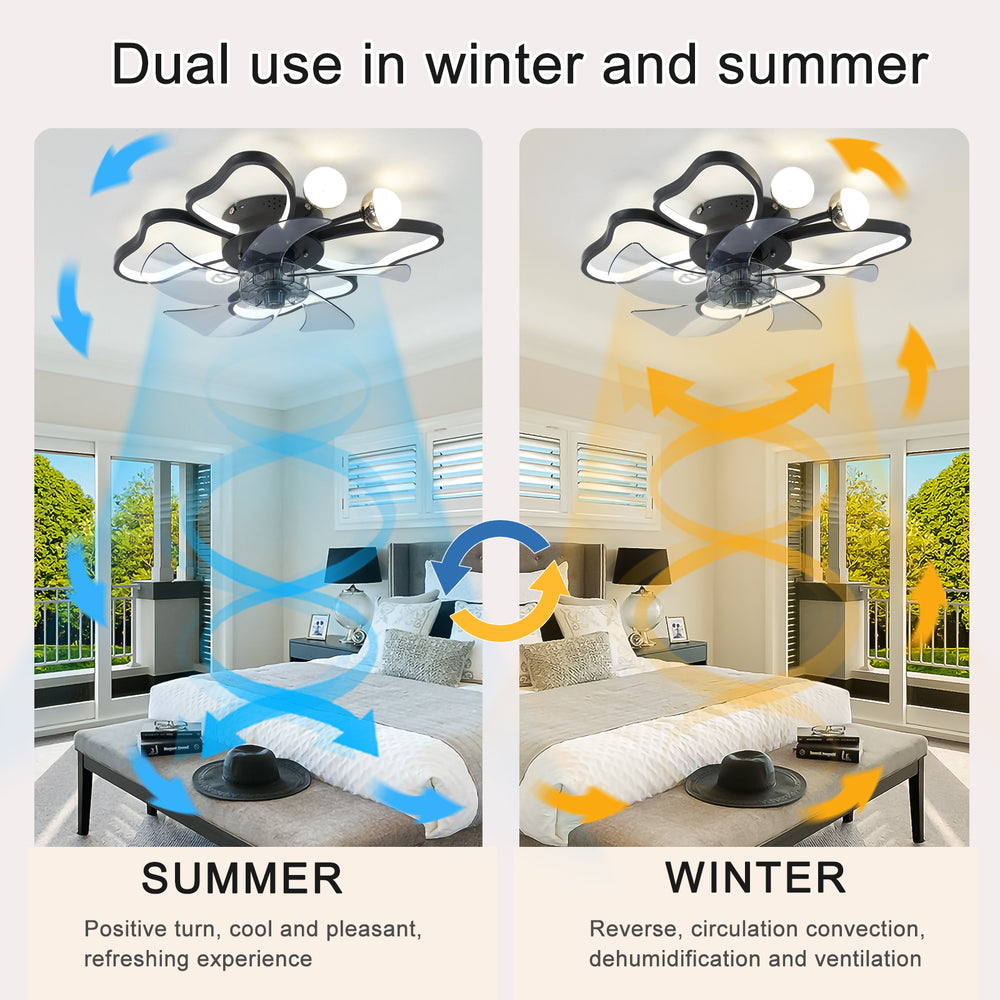 Butterfly Breeze: Stylish Lighted Ceiling Fan with Remote