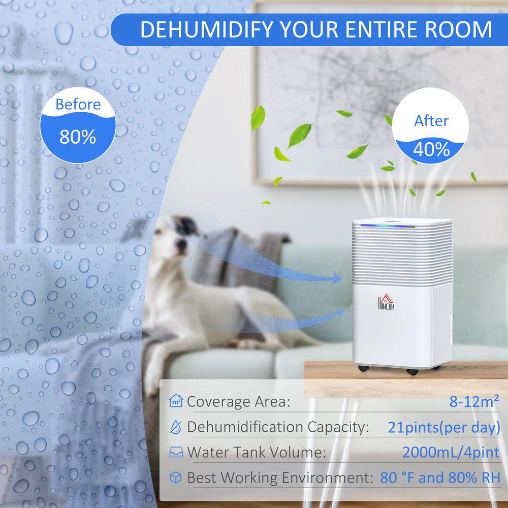 Compact Comfort Dehumidifier with LED Mood Lights